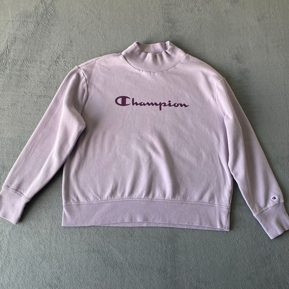 Women's Champion Mock Neck Sweatshirt Size L